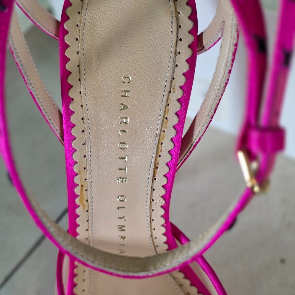 Charlotte Olympia "Paris" heels – Fuchsia satin, EU 37.5 (US 7.5) - Picture 13 of 16